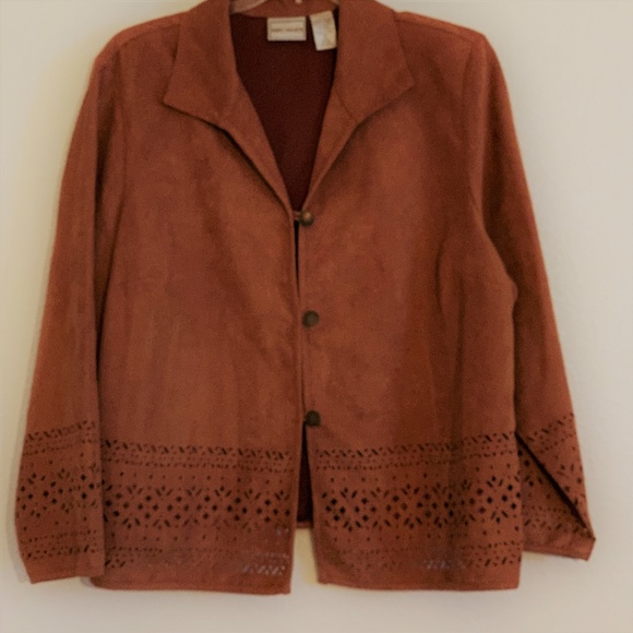 Napa Valley Jackets & Blazers - Napa Valley Vegan Suade Eyelet Jacket
